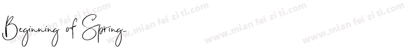 Beginning of Spring字体转换